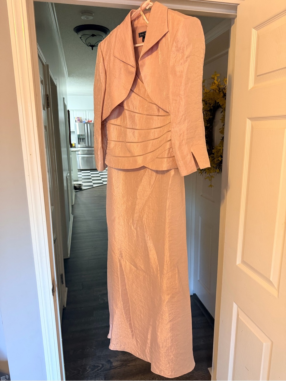Jessica Howard Blush Pink Two-Piece Wedding Skirt Suit